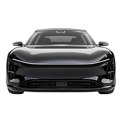 Fototapeta premium Luxury electric car isolated on a transparent background, ideal for automotive visuals, electric vehicle promotions, or high-end car designs.