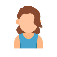 Obraz premium Illustration of an female faceless avatar