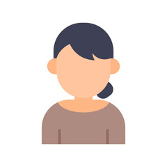 Illustration of an female faceless avatar