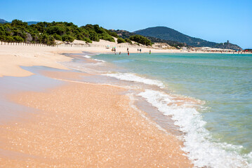 Sardegna, splendida spiaggia di Su Giudeu, a Domus de Maria, Italia, Europa occidentale 