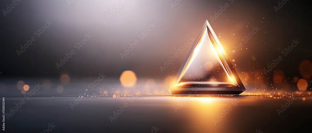 Aufkleber a striking glass prism reflecting light and creating a captivating visual effect.