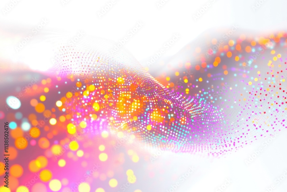 Poster Abstract background with colorful circles and dots
