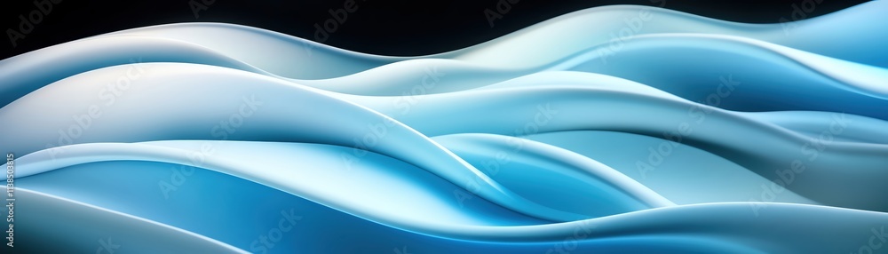 Aufkleber abstract waves in blue tones create a calming visual experience for designs.