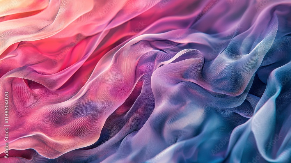 Aufkleber Abstract painting of pulsating soft gradients in artistic display colorful textile environment vibrant viewpoint