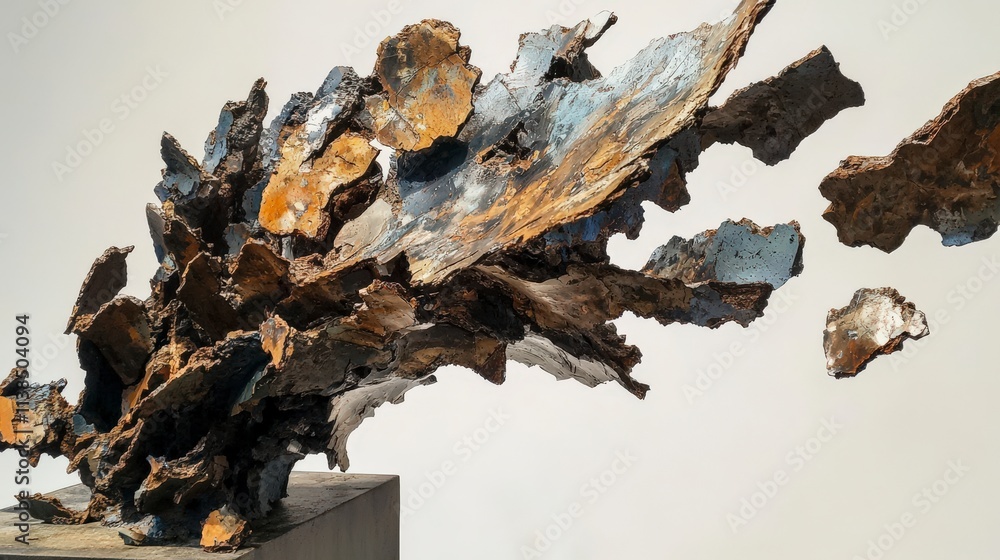 Poster abstract sculpture fragmentation art gallery sculpture modern environment close-up viewpoint creativ
