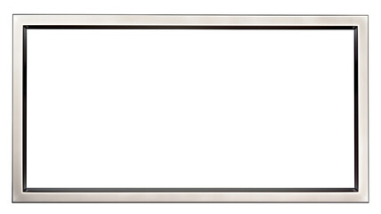 sleek brushed metal photo frame isolated on white background, perfect for modern decor. minimalist design adds elegance to any space, enhancing display of cherished memories