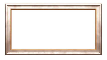 Rectangular aluminum photo frame with sleek design, isolated on white background, perfect for modern decor