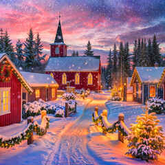 The Santa Claus village and embassy in Rovaniemi, Finland.
