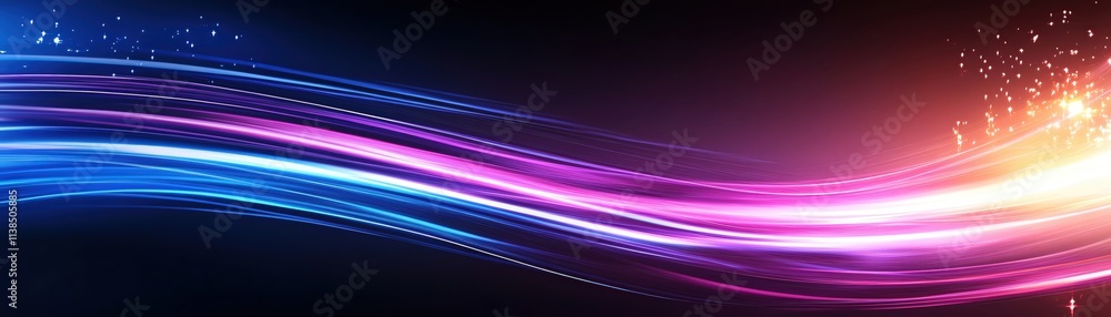 Poster vibrant wave of colors creating a dynamic and energetic background for creative projects.
