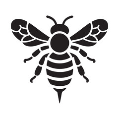 Fototapeta premium Bee Silhouette Vector Illustration Simple Design