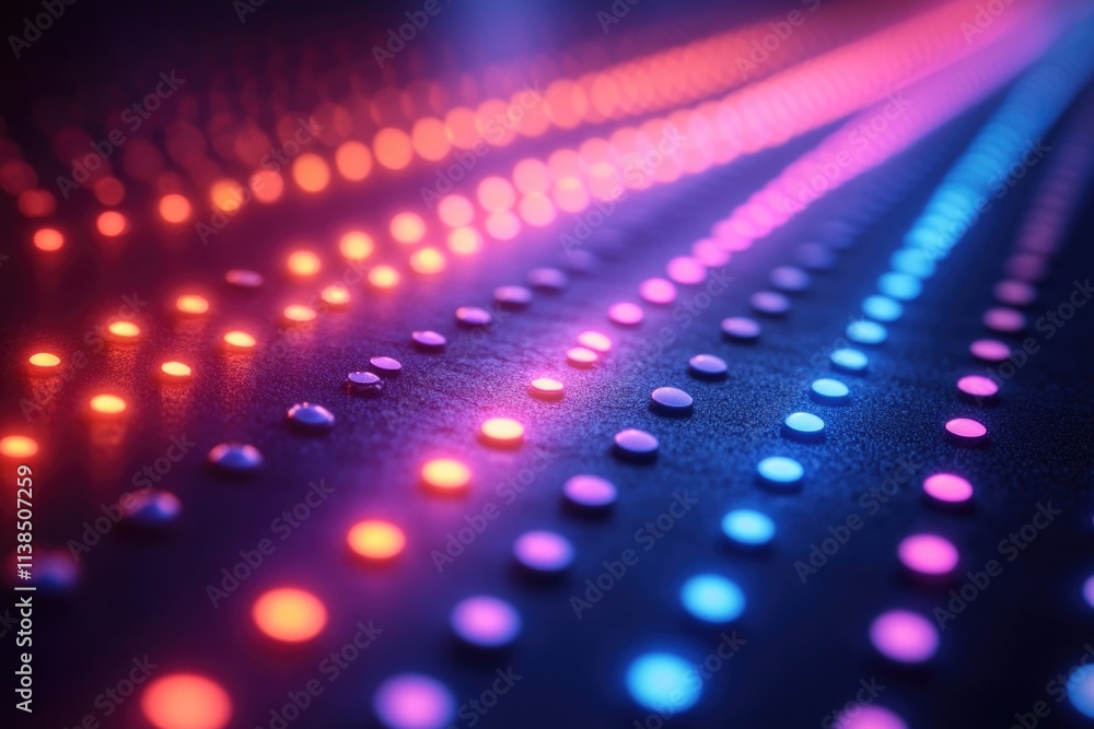 Poster close-up of various buttons on a table top