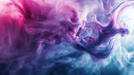 Abstract Swirling Purple and Blue Ink