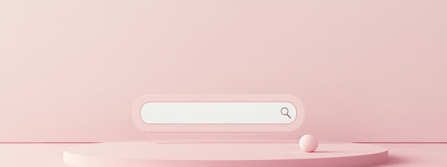 search bar on pink background