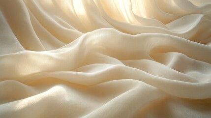 Obraz premium Soft, flowing fabric drapes create a serene, elegant atmosphere.