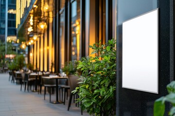 Outdoor dining experience at modern restaurant urban setting evening ambiance relaxed atmosphere for social gatherings