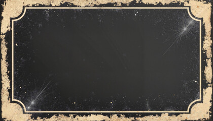 Vintage blackboard frame with decorative border and textures for creative displays