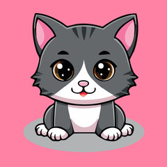 Editable Cute Kittens  : Fun Vector Illustration with Cute and Creative Design Elements EPS JPG