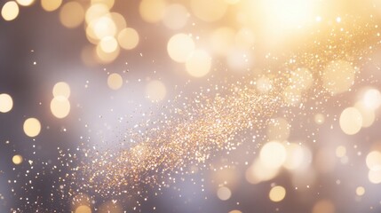 Blurred gold glitter background, versatile and trendy design