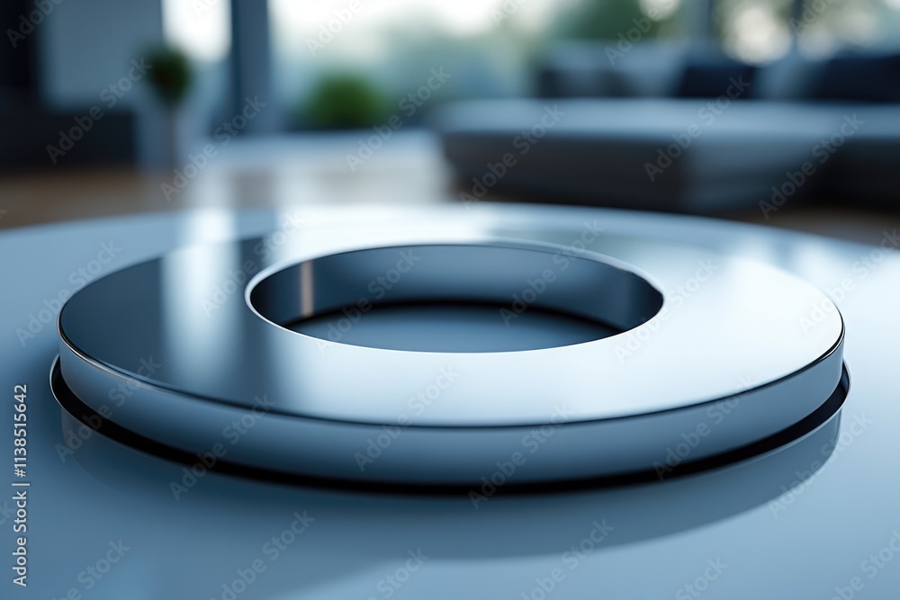 Aufkleber A close-up shot of a rounded object placed on a table