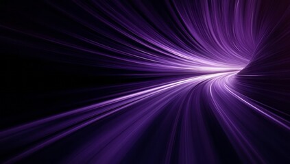 Abstract Purple Light Rays Tunnel Design