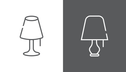 Bedside lamp icon set design. vector illustration