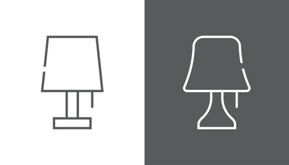Bedside lamp icon set design. vector illustration