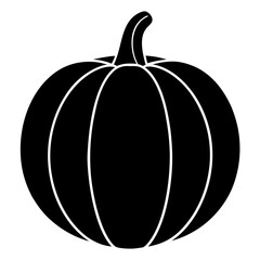 Pumpkin vector art design, Black pumpkin silhouette illustration, Creative vector art & illustration