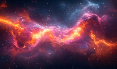 Fototapeta premium Abstract Space Wallpaper Featuring Dynamic, Radiant Patterns and Stellar Backdrops