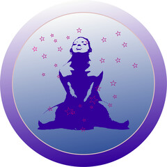 Serenity in Motion: Abstract Female Silhouette Art