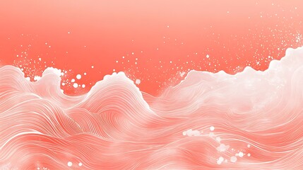 20. A fresh salmon pink background with gentle wave patterns for a whimsical vibe