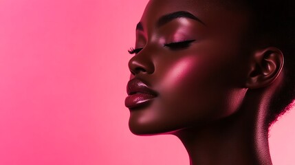 3. A bright pink background with a subtle glow in the center for a radiant appearance