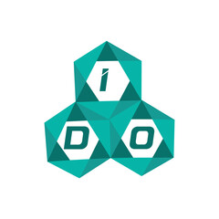 Fototapeta premium IDO creative minimalist letter logo. IDO unique vector initials alphabet letter logo design