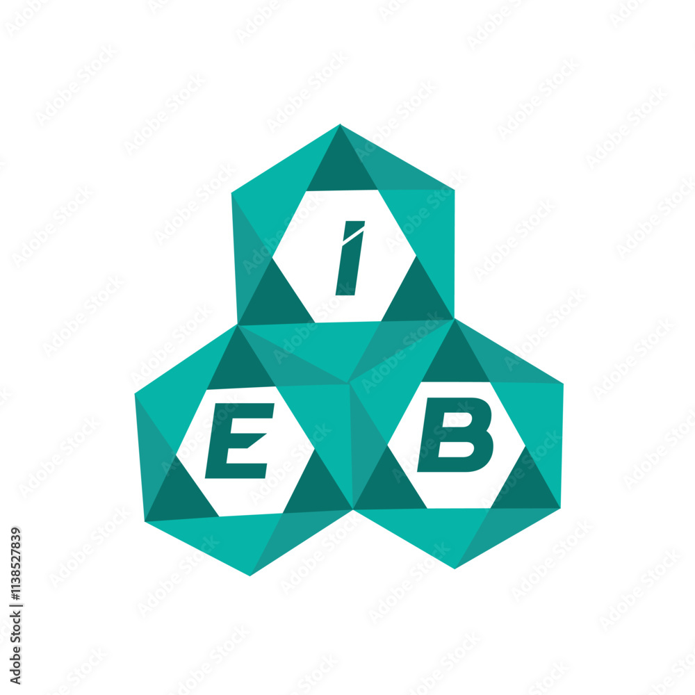 Fototapete ieb creative minimalist letter logo. ieb unique vector initials alphabet letter logo design