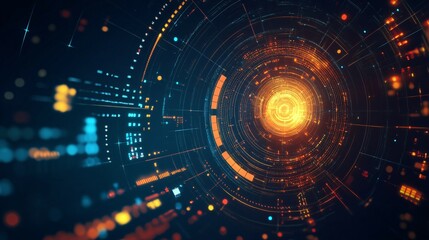 Obraz premium Abstract Digital Data Stream Visualization