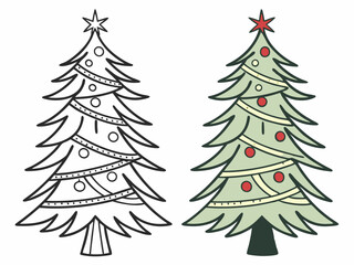 Variety of Christmas Trees with Snow-Covered Branches