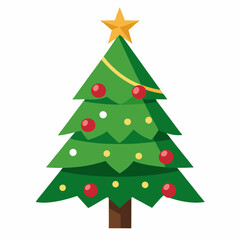 christmas tree isolated on white
