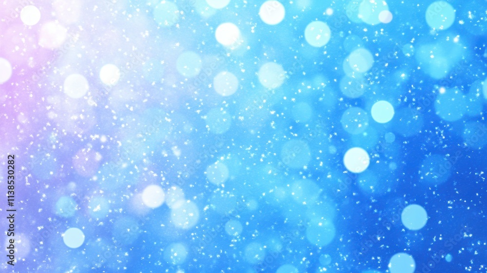 Poster abstract blue background with soft bokeh effects and subtle light flare