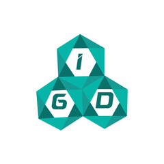 Fototapeta premium IGD creative minimalist letter logo. IGD unique vector initials alphabet letter logo design