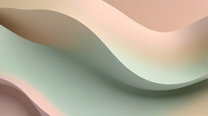 Abstract wavy background with pastel colors, soft curves, and smooth gradients.