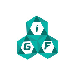 Fototapeta premium IGF creative minimalist letter logo. IGF unique vector initials alphabet letter logo design