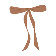 Bow in trendy Mocha Mousse color