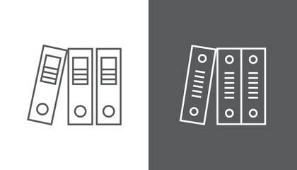 Binders icon set design isolated on white background. vector illustration