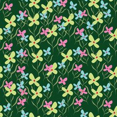 seamless pattern of flowering spring branches