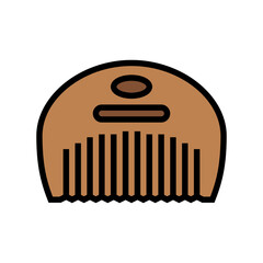beard comb men cosmetic color icon vector. beard comb men cosmetic sign. isolated symbol illustration