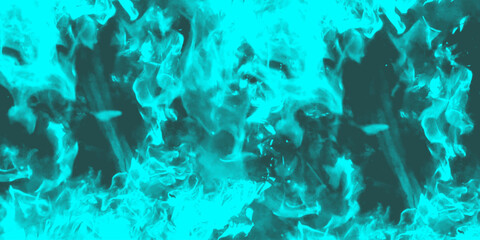 Light blue watercolor background with a vintage textured. Watercolor wash with an aqua-painted, textured, grungy design.  Blue fire in white background