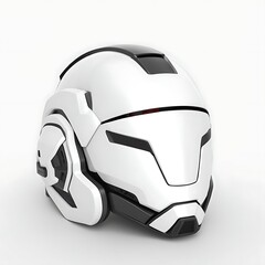 3D gaming helmet on a Full white background