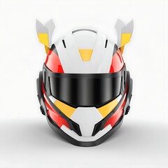 3D gaming helmet on a Full white background
