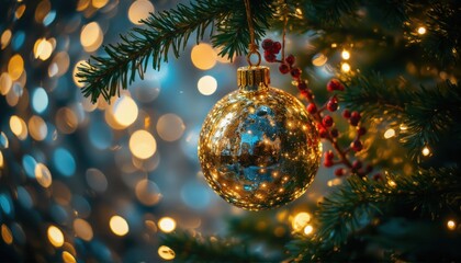 Christmas ornaments a festive close-up