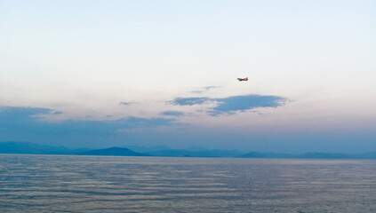 Flight at dawn