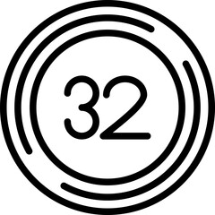 Thirty two Icon